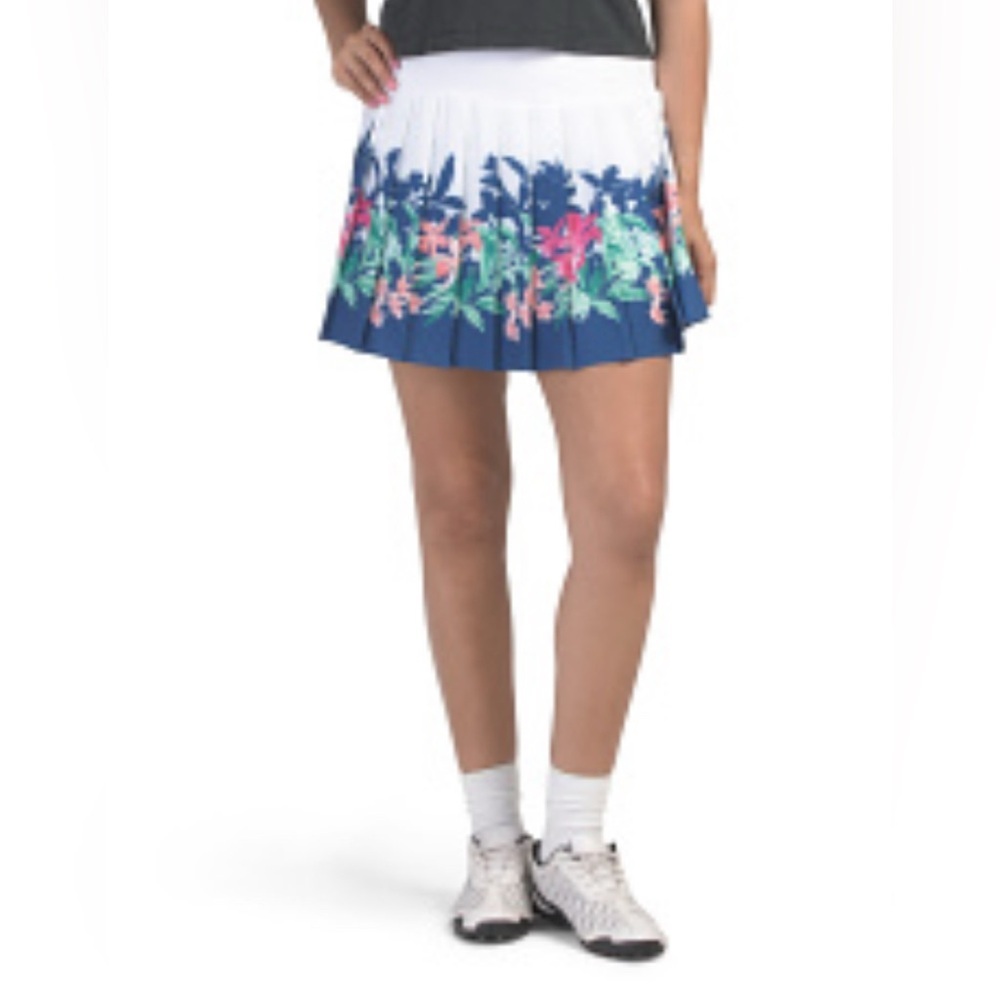 NWT Tommy Bahama Women's Floral Pleated Skater Mini Skirt Skort Small S